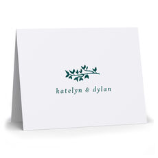 Botanical Motif of Choice Folded Note Cards - Raised Ink