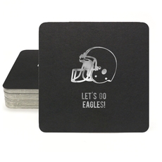 Football Helmet Square Coasters