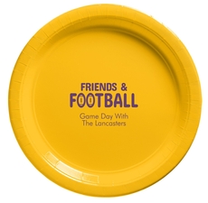 Friends and Football Paper Plates