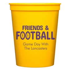 Friends and Football Stadium Cups