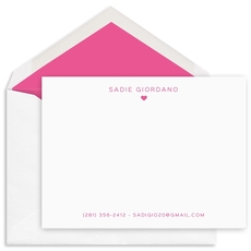 Mini Heart Flat Note Cards - Letterpress