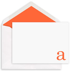 Jumbo Initial Flat Note Cards - Raised ink