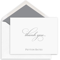 Script Thank You Folded Note Cards