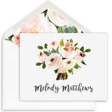 Pink Bouquet Folded Note Cards