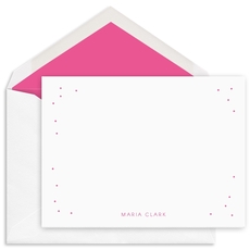 Dots Scatter Flat Note Cards - Letterpress