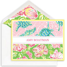 Sassy Sea Turtles Folded Note Cards