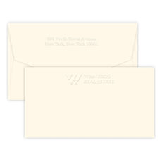 Triple Thick Classic Wide Flat Note Cards with Your Embossed Logo