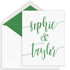 Large Swoosh Vertical Folded Note Cards