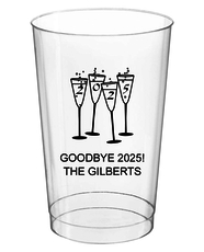 2025 New Years Glasses Clear Plastic Cups