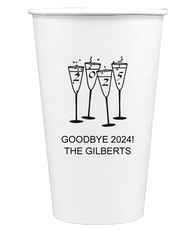 2025 New Years Glasses Paper Coffee Cups