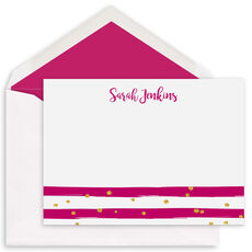 Confetti Stripes Flat Note Cards