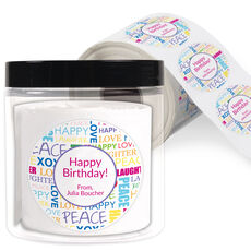 Cool Type Gift Stickers in a Jar