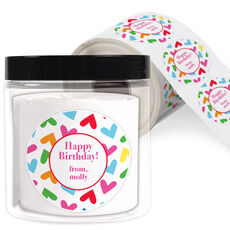 Rainbow Hearts Gift Stickers in a Jar