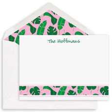 Tropical Palm Leaves Flat Note Cards