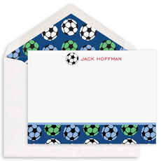 Boys Soccer Flat Note Cards