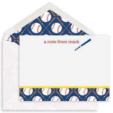 Baseball Flat Note Cards