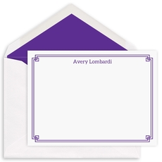 Modern Double Border Flat Note Cards