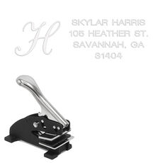 Classic Script Initial Rectangle Embosser