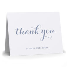 Thank You Folded Note Cards - Letterpress