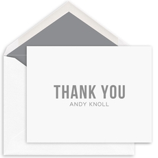 Bold Thank You Folded Note Cards