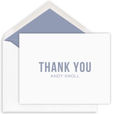 Bold Thank You Folded Note Cards - Letterpress