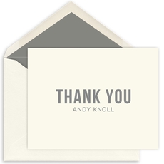 Bold Thank You Folded Note Cards - Letterpress