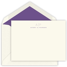 Duogram Flat Note Cards - Letterpress