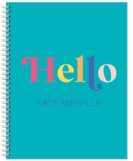 Colorful Hello Spiral Notebook