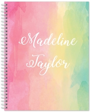 Rainbow Watercolor Spiral Notebook