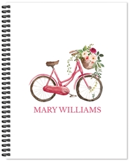 Red Bicycle Spiral Notebook