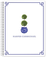 Blue Topiary Spiral Notebook