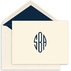 Simply Monogram Folded Note Cards