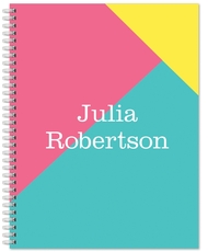 Pink Colorblock Spiral Notebook