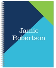 Blue Colorblock Spiral Notebook