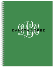 Pop of Color Monogram Spiral Notebook