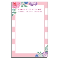 Striped Vintage Floral Mommy Notepads