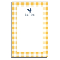 Gingham Rooster Notepads