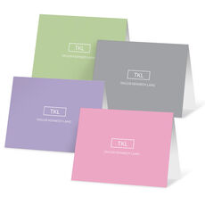 Modern Frame Initials Folded Note Card Collection