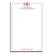 Monogram with Script Name Notepads