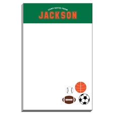 Sports Balls Camp Notepads