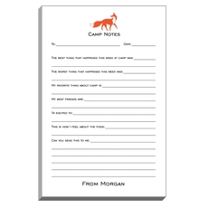 Fox Fill In Camp Notepads