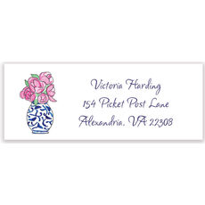 Pink Peonies Return Address Labels