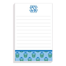 Blue Floral Monogram Notepads