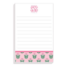 Pink Floral Monogram Notepads