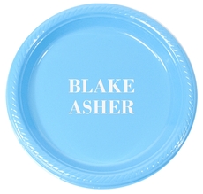 Two Bold Names Plastic Plates