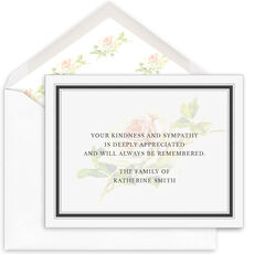 Yellow Rose Folded Sympathy Cards