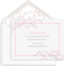 Blush Tiny Blossoms Flat Sympathy Cards