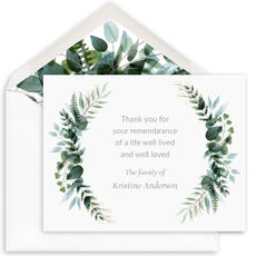 Laurel Frame Flat Sympathy Cards