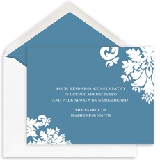 Damask Folded Sympathy Cards