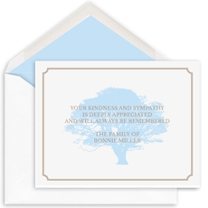 White Oak Tree Folded Sympathy Cards